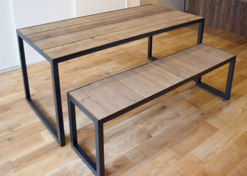 古材とアイアンを使用したヴィンテージ風家具