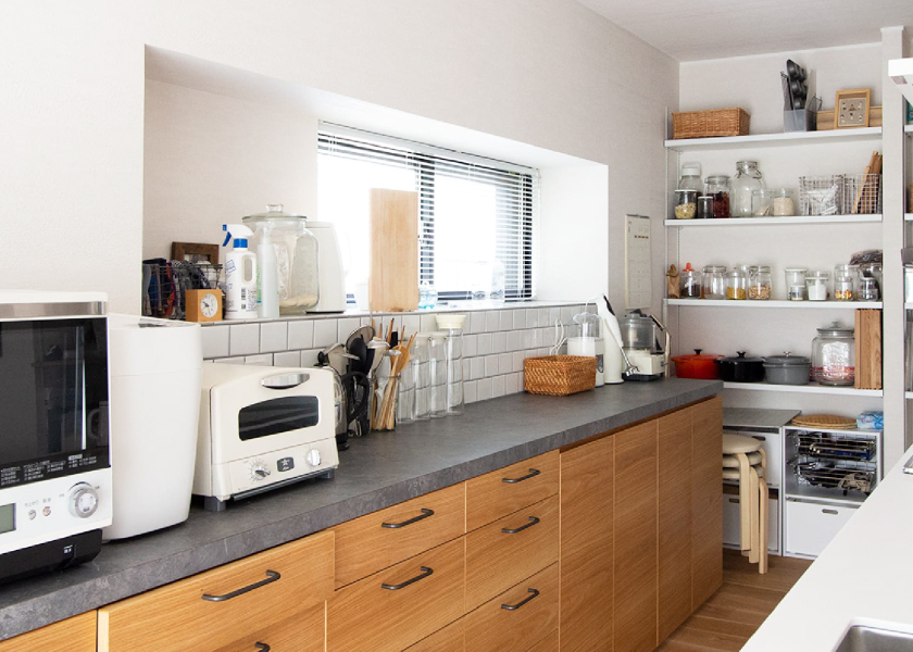 デザインも空間に合わせてオリジナルカップボード