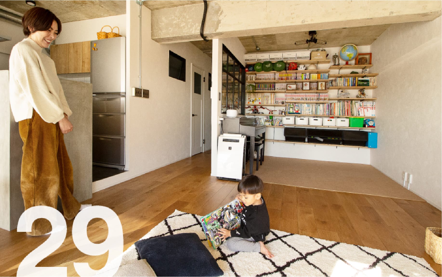 外と中のギャップで居心地いい空間/大阪府吹田市 K様邸