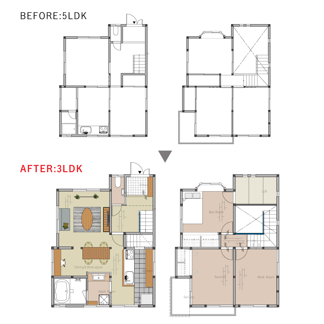 大阪府箕面市 K様邸の間取り