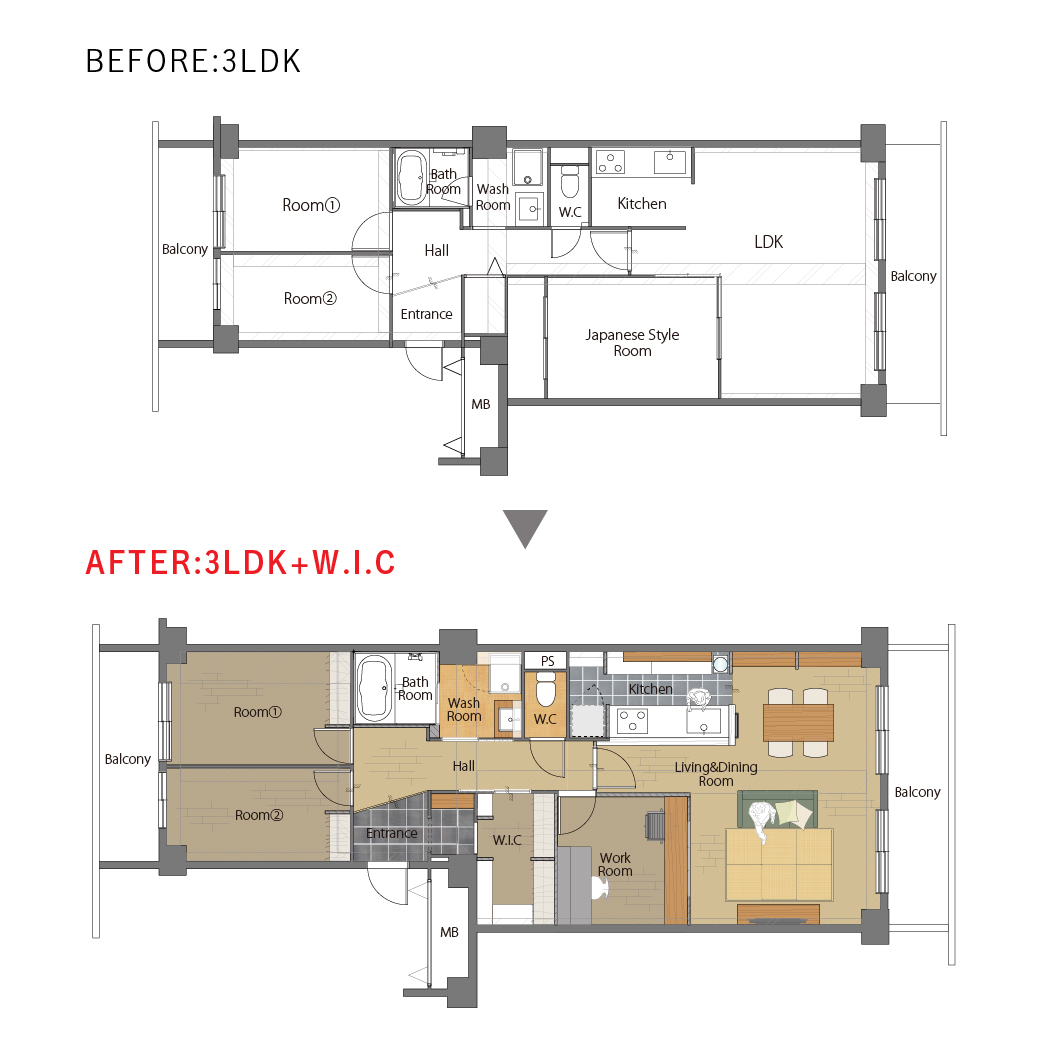 大阪府豊中市I様邸の間取り