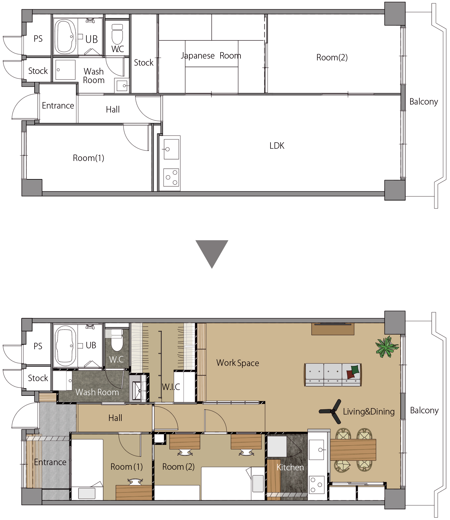 大阪府吹田市 K様邸の間取り