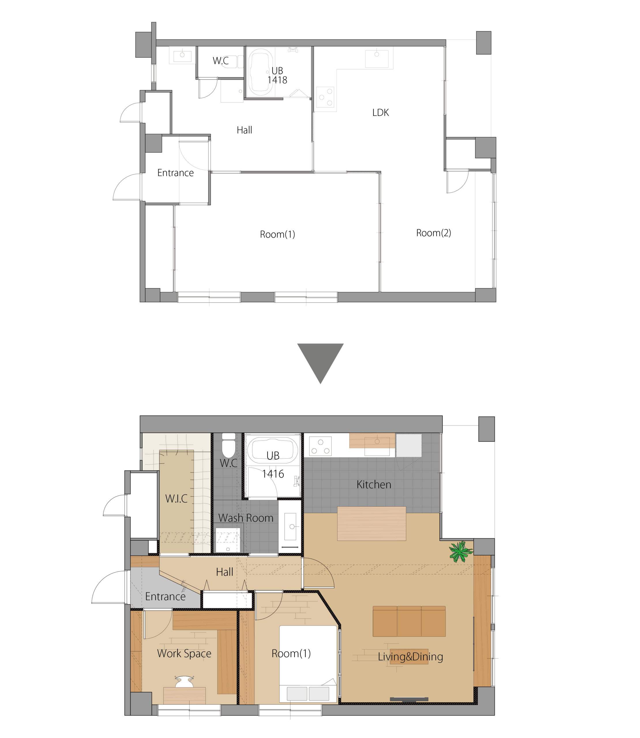大阪府吹田市K様邸の間取り