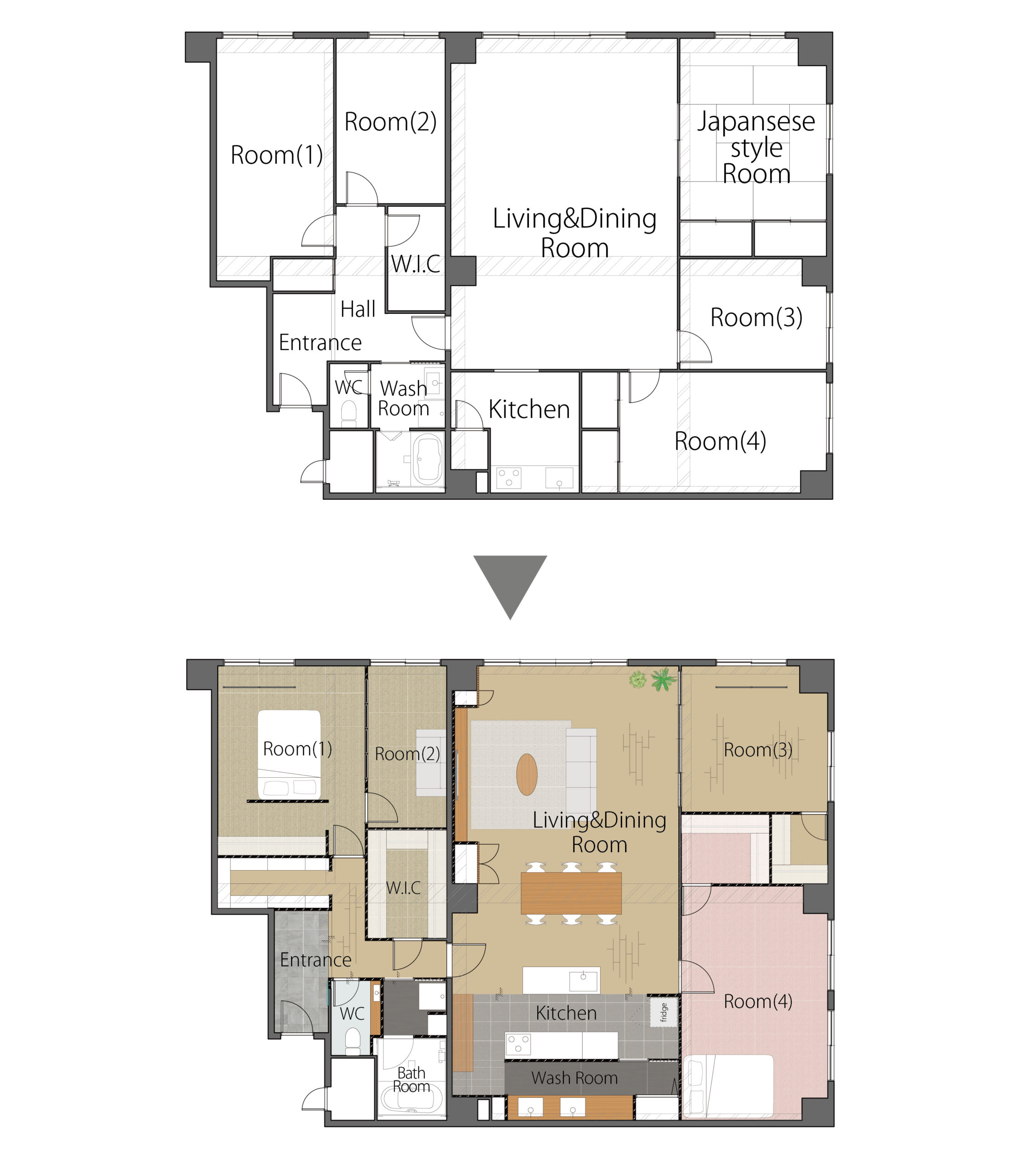 大阪府箕面市S様邸の間取り