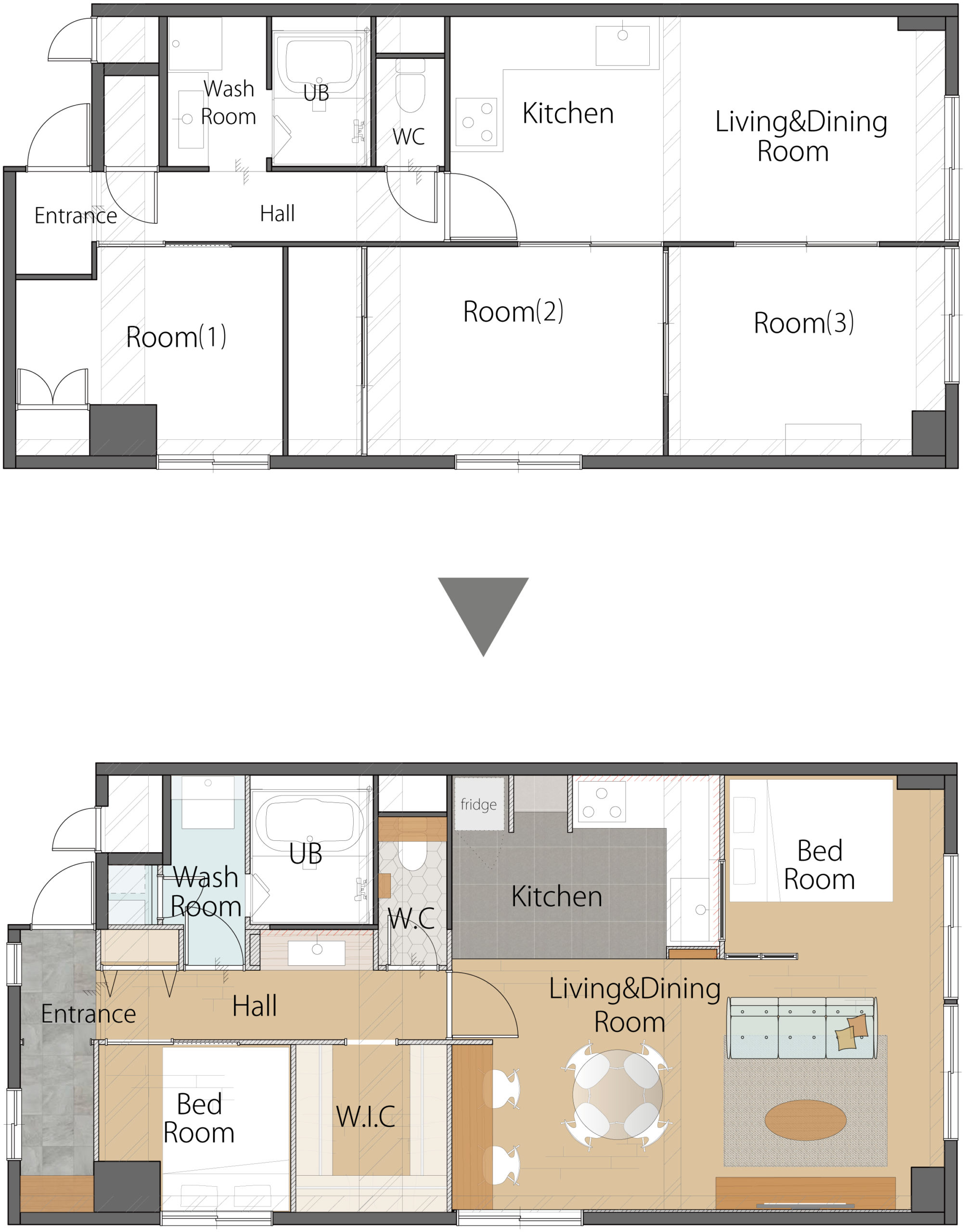 大阪府大阪市H様邸の間取り