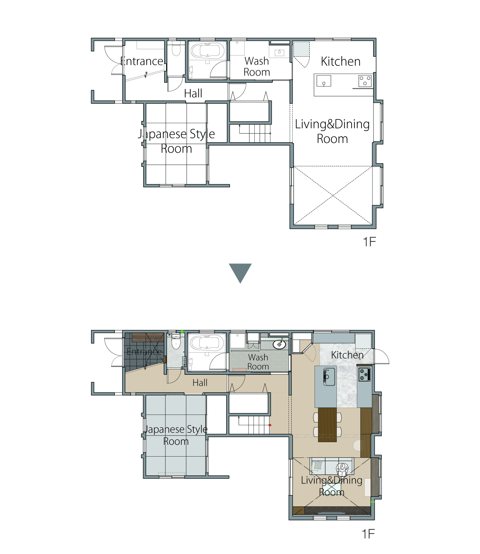 大阪府高槻市H様邸の間取り