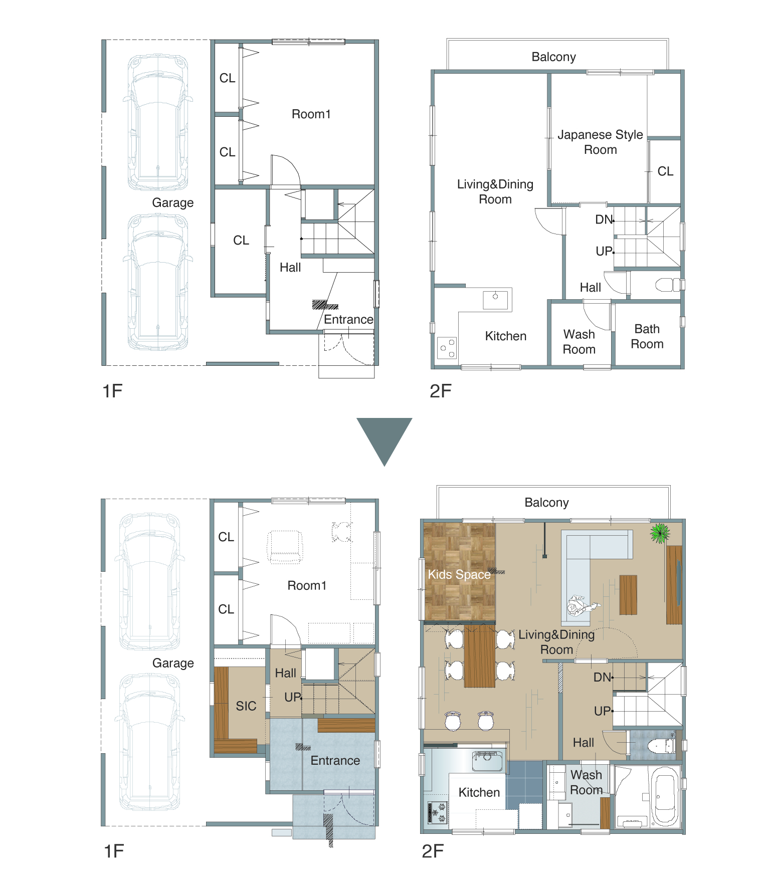大阪府豊中市S様邸の間取り