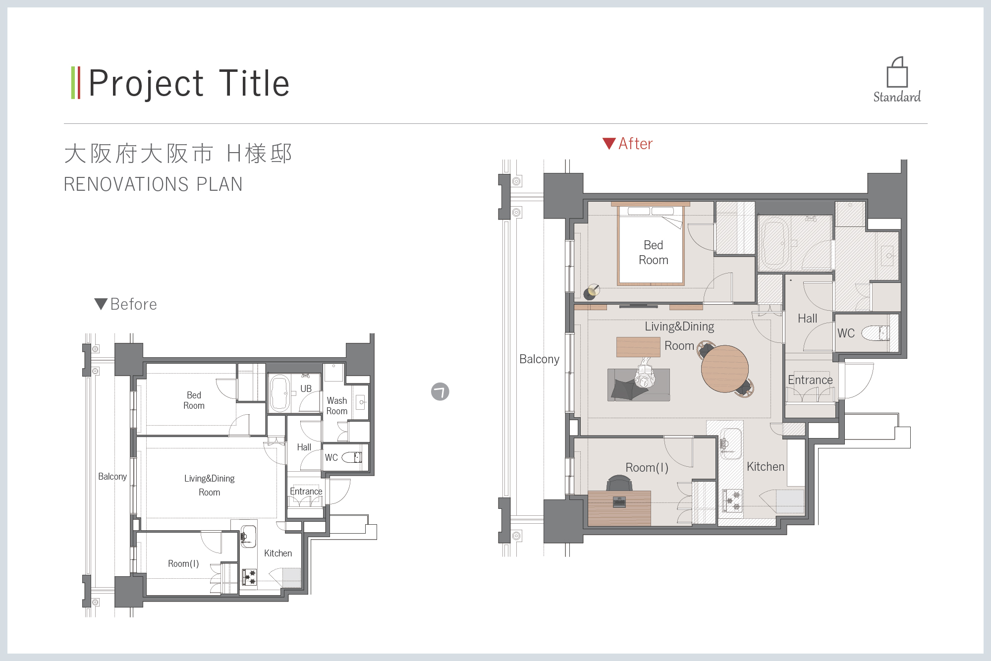 大阪府大阪市H様邸の間取り
