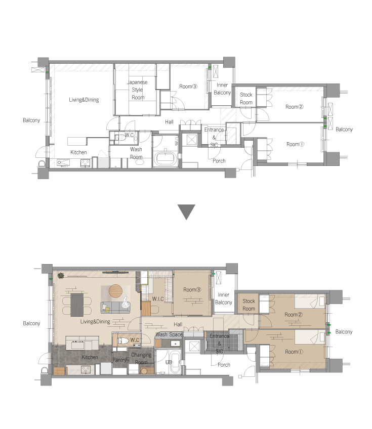 大阪府茨木市B様邸の間取り