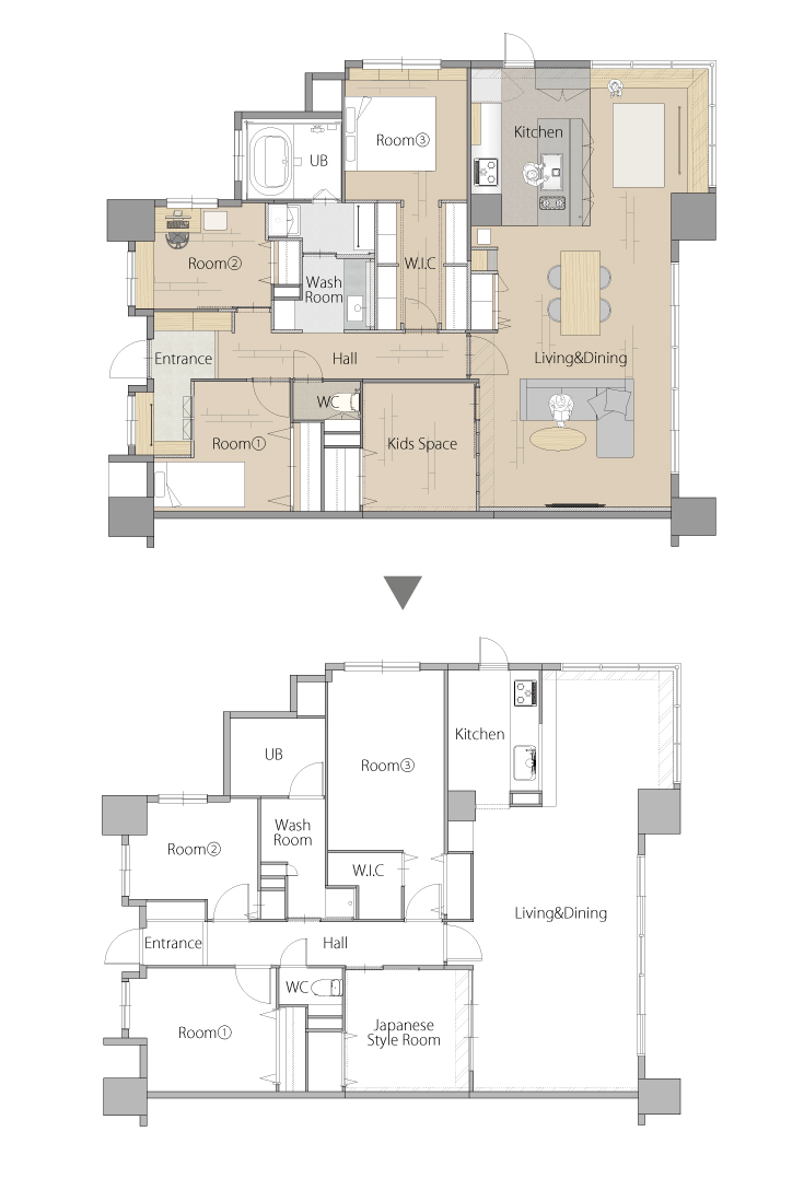 大阪府豊中市M様邸の間取り