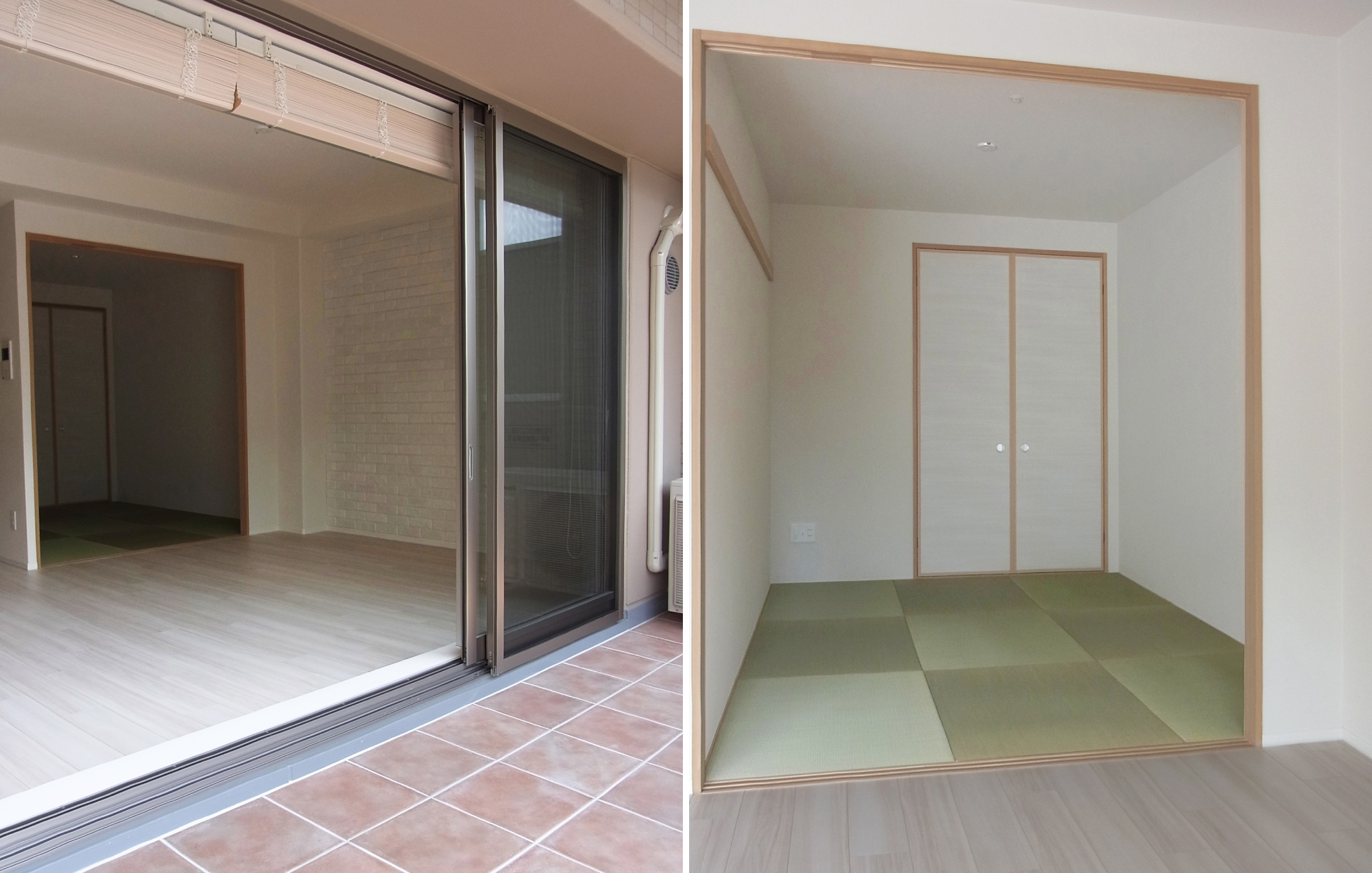 新築マンション　リノベーション　ベランダ　和室