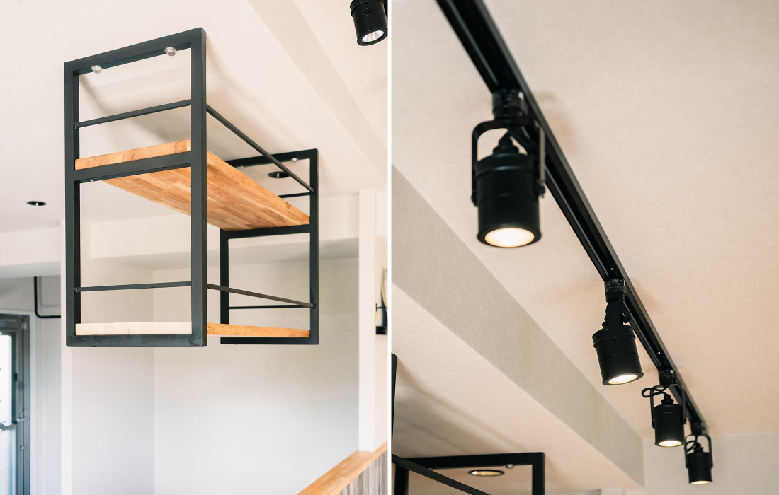 釣り棚　キッチン照明